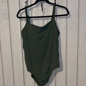 Kona Sol Olive Green One Piece Swimsuit